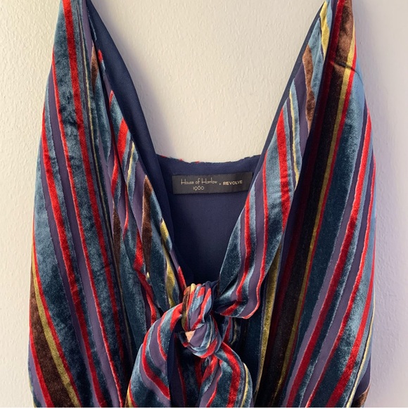 HOUSE OF HARLOW 1960 x REVOLVE Lauren Bodysuit in Velvet Stripes - Picture 4 of 8